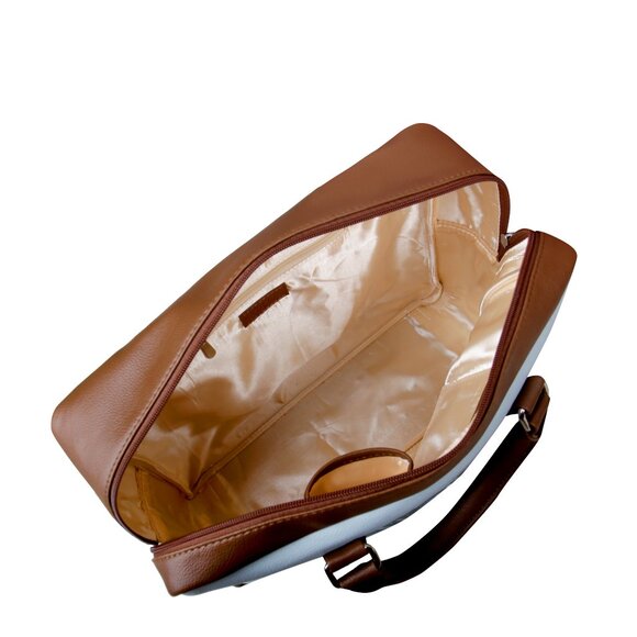 Printed Leather Buisness Top Handle Crossbody Bag for Women for Work, Daily Use - Picture 5 of 10